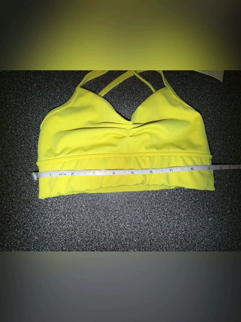 Tiger Friday Dance Bra Top in Bright Yellow - Size Child Medium
